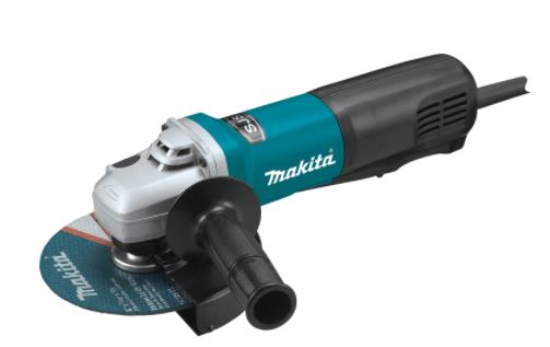 Amoladora angular con interruptor de paleta SJS de 6", 13 A, 9000 RPM, 5/8"-11, con bloqueo de encendido y apagado