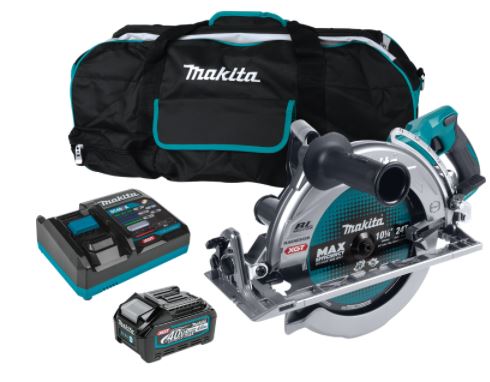 Kit de sierra circular inalámbrica XGT® de 40 V máx., con mango trasero y sin escobillas, de 10‑1/4", compatible con AWS®, 4,0 Ah