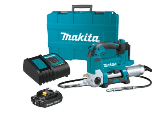 Kit de pistola engrasadora con 1 batería y 1 cargador