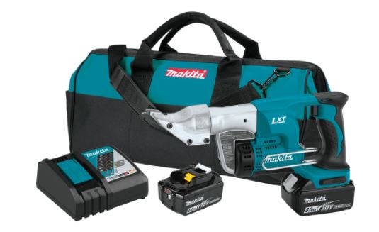 Kit de cizalla recta inalámbrica de iones de litio LXT de 18 V y calibre 18 con 2 baterías y cargador