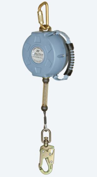 Cable SRL galvanizado para contratistas de clase 1 de 20 pies con mosquetón de anclaje