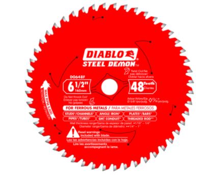 Hoja de sierra para cortar metales ferrosos FD de 6-1/2 x 48 dientes Steel Demon