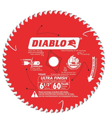 FD 6-1/2'' x 60-Teeth Ultra Finish Saw Blade