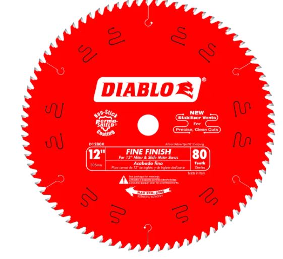 12" x 80-Teeth Steel Demon Cermet II Saw Blade for Thin Metal