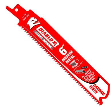 FD 6 in. 10 TPI Steel Demon Carbide Medium Metal Cutting Reciprocating Saw Blade (10-Pack)