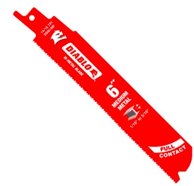 Hoja de sierra circular de metal mediano FD de 6 pulgadas y 14/18 dientes por pulgada (paquete de 25)