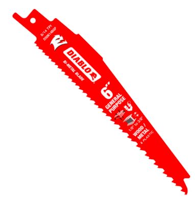 Cuchilla reciprocante Demo Demon FD de 6 pulg. y 8/14 TPI (paquete de 5)