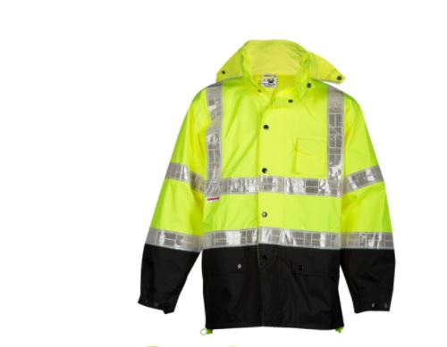 Kishigo Lime Storm Stopper Pro Rainwear Jacket L/XL (10/Case)