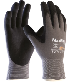 Guante ATG MaxiFlex Ultimate de nailon/elastano sin costuras con agarre de microespuma recubierto de nitrilo en la palma, clasificación de resistencia a cortes, pequeño