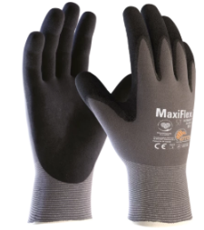Guante ATG MaxiFlex Ultimate de nailon/elastano sin costuras con agarre de microespuma recubierto de nitrilo en la palma, clasificación de protección contra cortes, XL