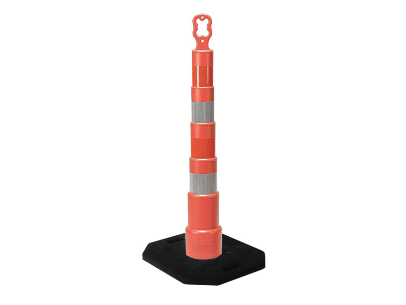 Cono de seguridad naranja canalizador Grip N Go de 42" con una banda reflectante de 6" y otra de 4". Sin base (altura total: 49.8")