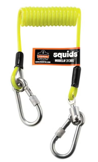 ERG Coiled Tool Lanyard 3130S, Lime