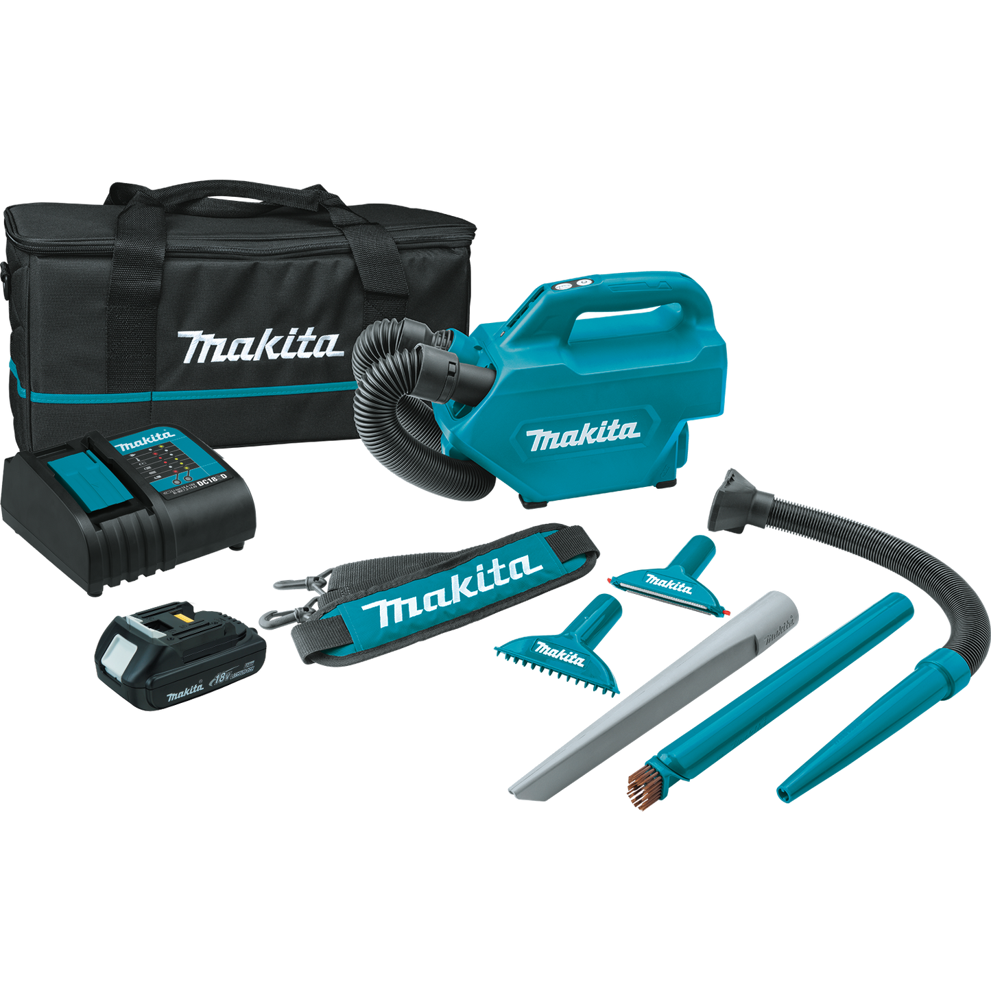 Kit de aspiradora portátil compacta de iones de litio LXT® de 18 V (1,5 Ah)