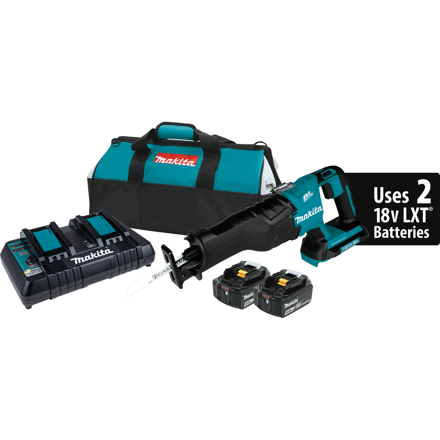 36V (18V X2) LXT® Brushless Recipro Saw Kit (5.0Ah)