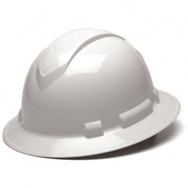 Ridgeline White Full Brim Vented Style 4-Point Standard Ratchet