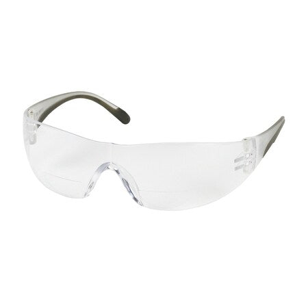 Rimless Safety Readers with Clear Temple, Clear Lens and Anti-Scratch Coating - +2.0