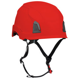 Traverse; Red; Non-Vented, Industrial Climbing Helmet with Mips Technology