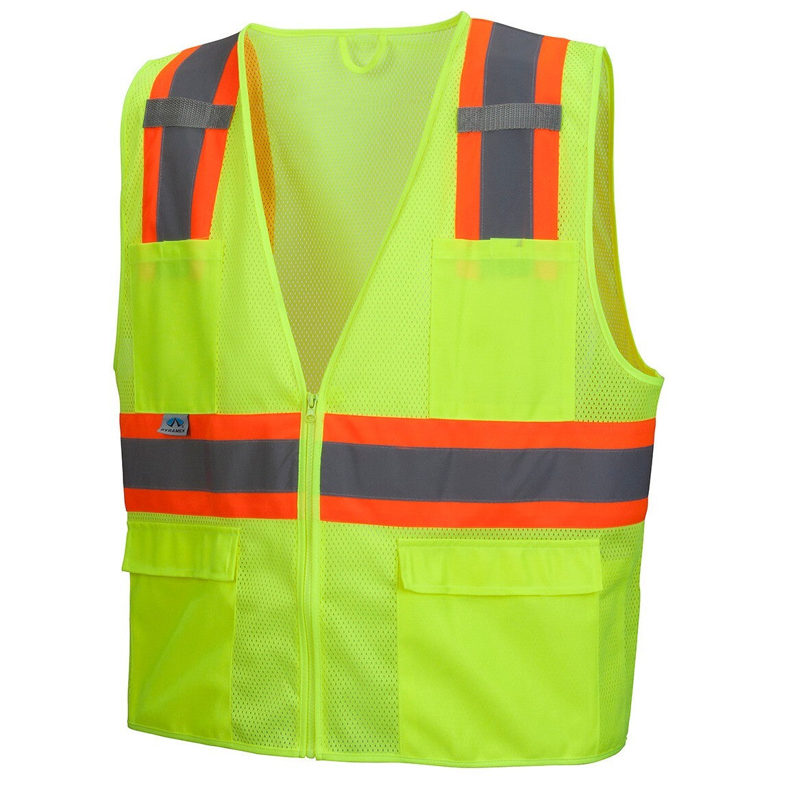 Hi-Viz All Mesh Lime Vest w/Contrasting Reflective Tape; XL