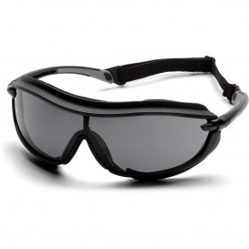 Lente antivaho Pyramex Gray H2X con marco negro
