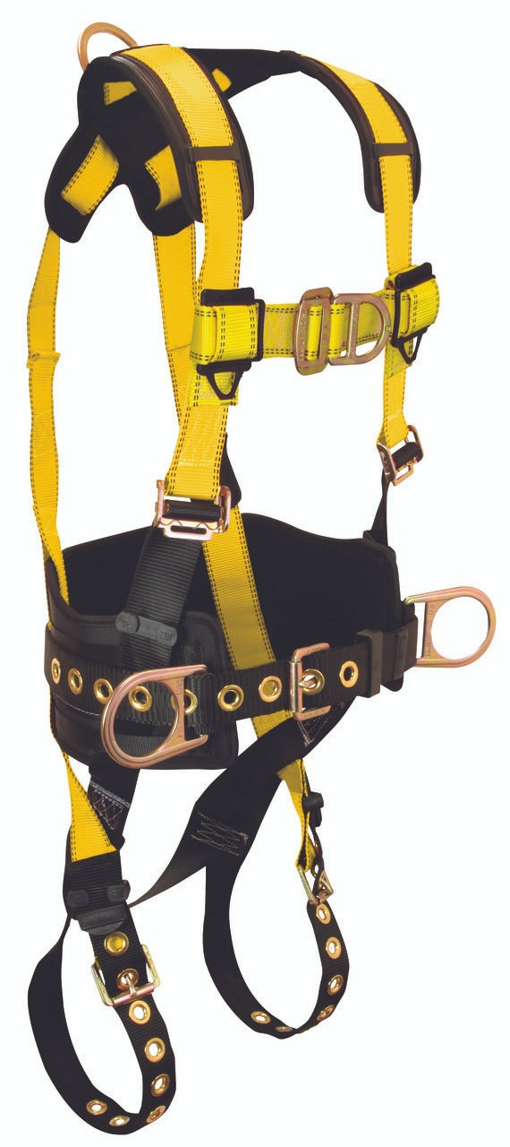 Journeyman Flex Construction Climbing FBH - Pecho pequeño de acero 3D+FD TB con patas QC, con paquete de trauma, extragrande