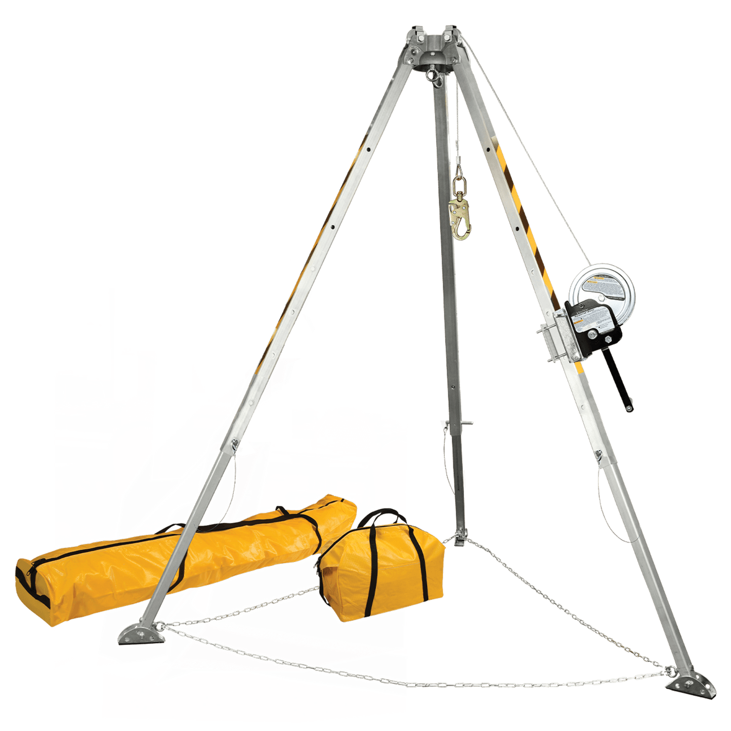 FT 8' Confined Space Tripod System with 60' Galvanized Steel Personnel Winch