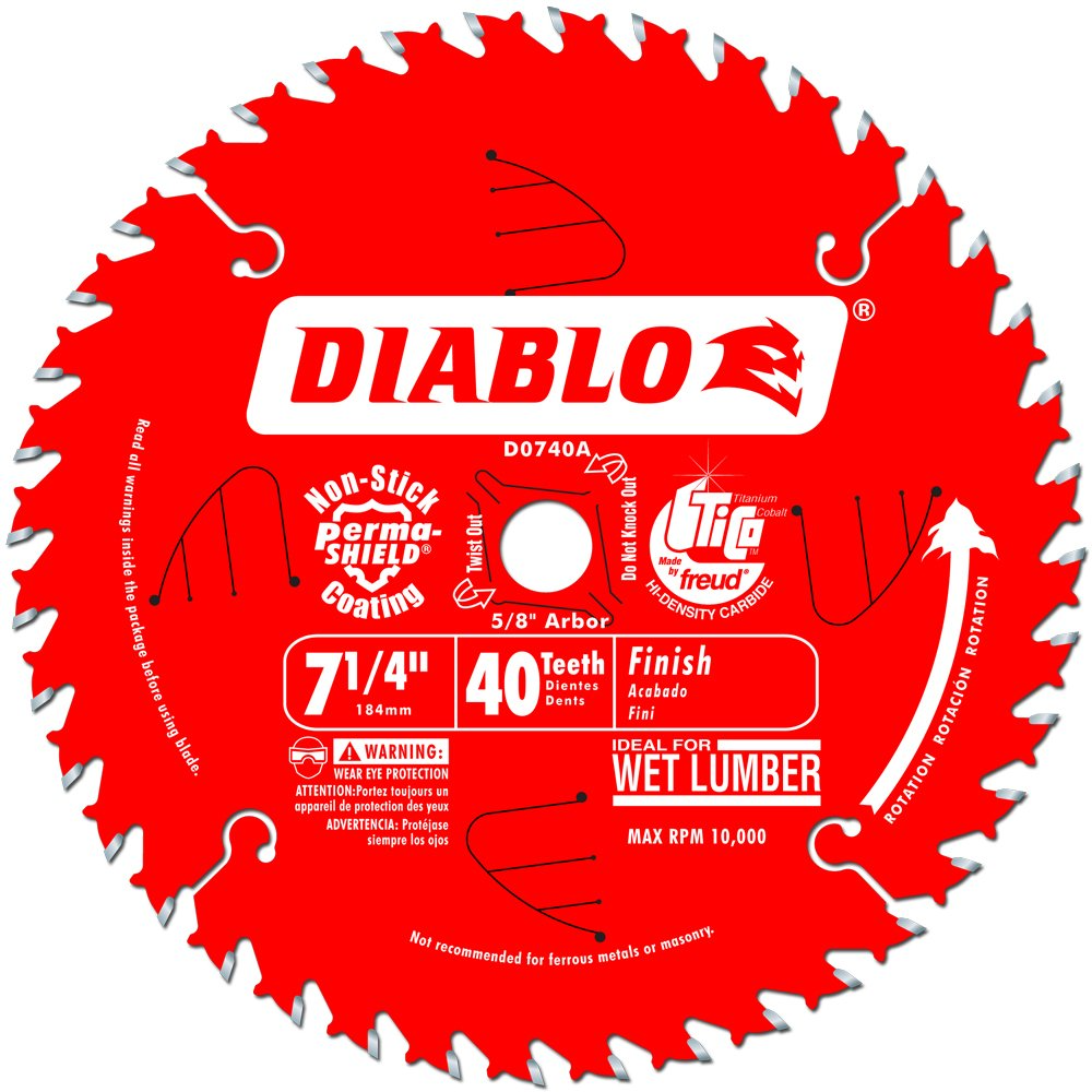 7-1/4 in. x 40 Tooth Finish Saw Blade