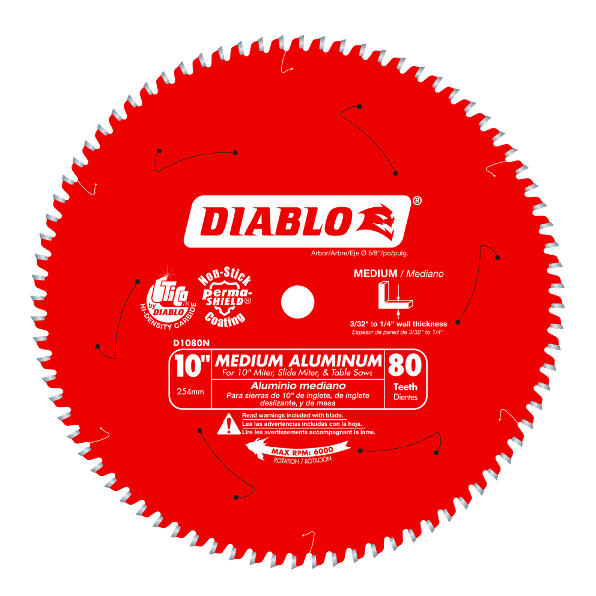 FD 10 in. x 80 Tooth Non-Ferrous/Plastic Cutting Saw Blade