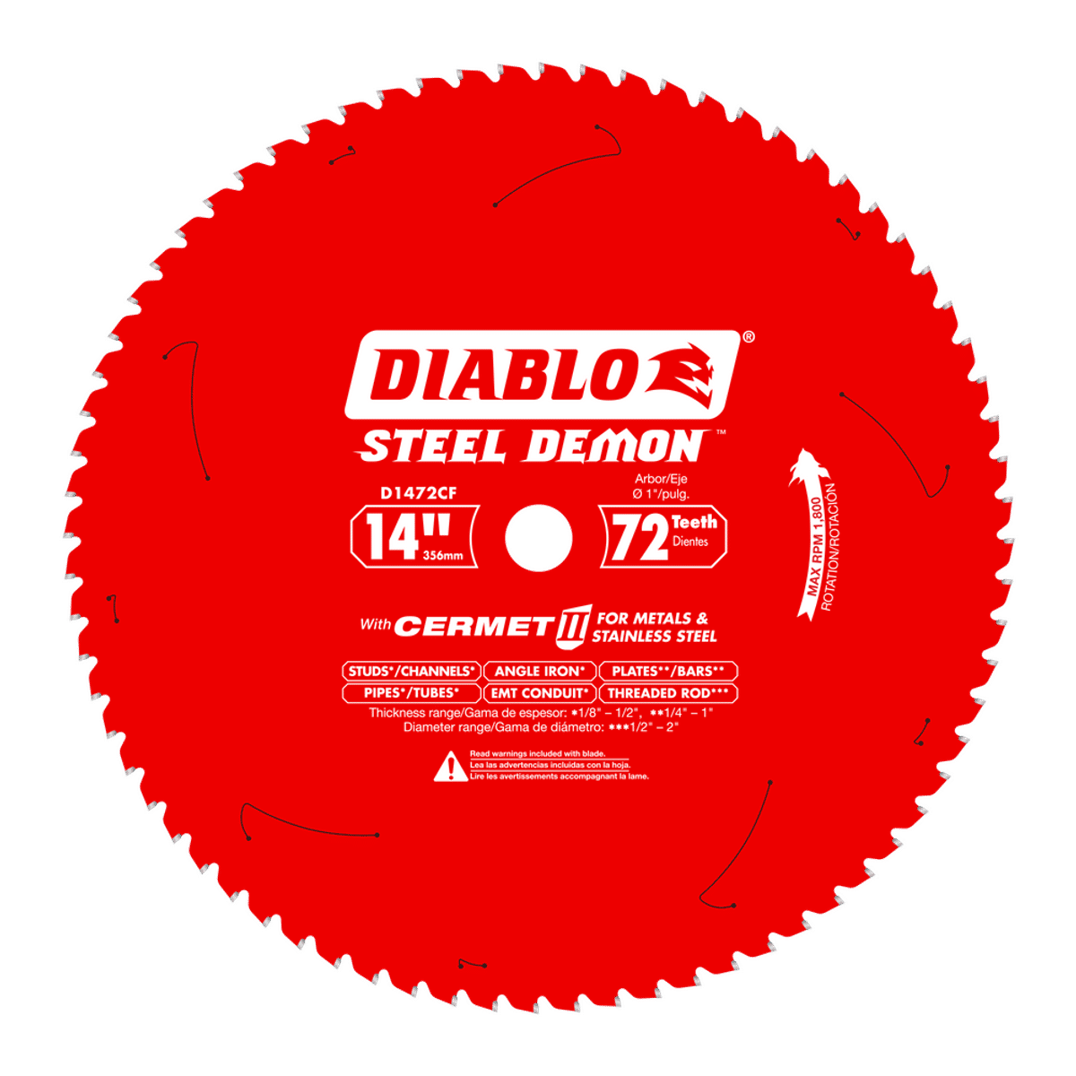 14" x 72-Teeth Steel Demon™ Cermet II Saw Blade for Medium Metal