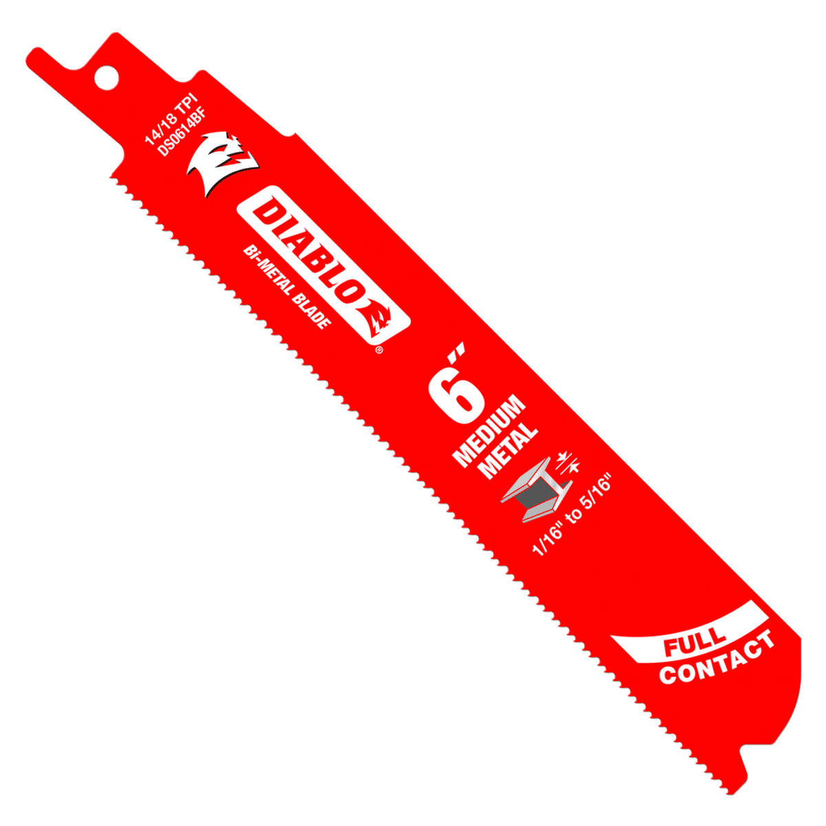 6 in. Bi-Metal Recip Blade for Medium Metal Cutting. 200 Pack