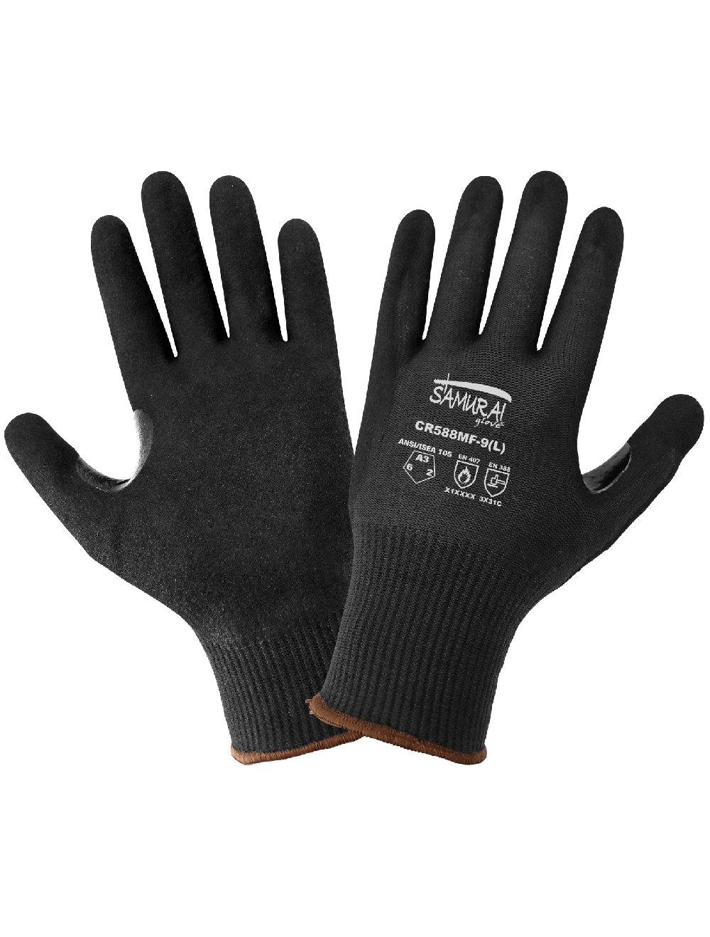 Samurai A3 Black Aralene Nitrile Glove; Medium