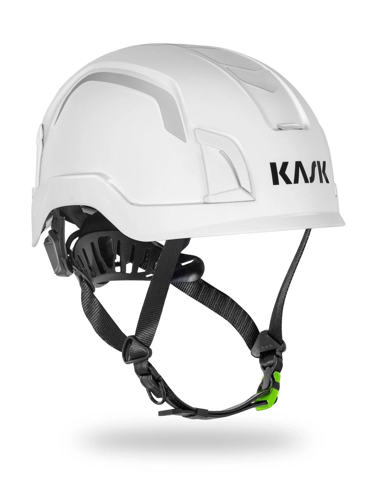 Zenith X2 - HI VIS WHITE: Dielectric Helmet ANSI Z89.1 Type 1 & Type 2 - Class E with luminescent lamp clips and reflective decals