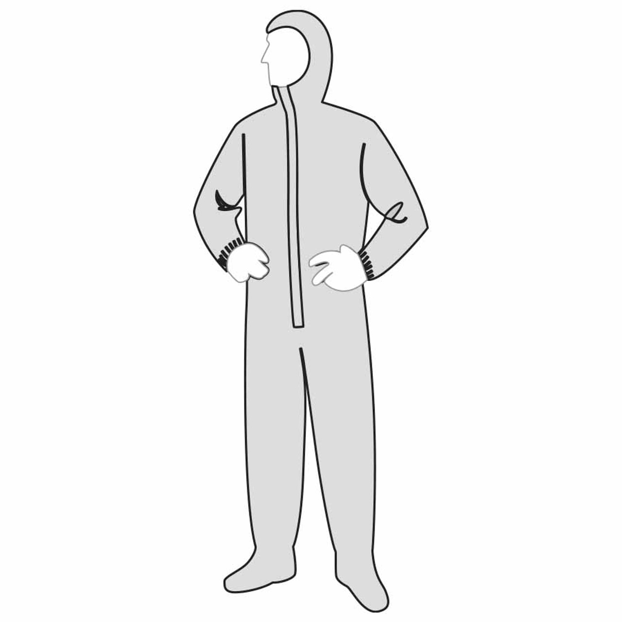 PERMAGARD COVERALL - ATTACHED HOOD & BOOTS 2X