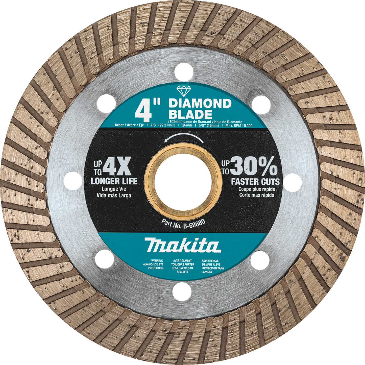 TURBO GEN/PURP DE HOJA DE DIAMANTE DE 4", 4100NH