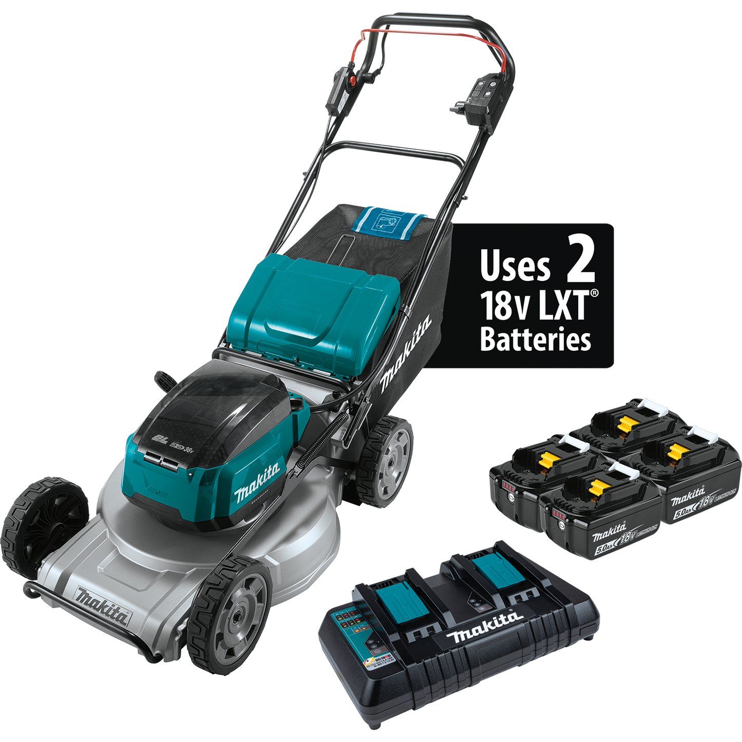 18Vx2 LXT 21" Aluminum Lawn Mower SP (4) 5.0Ah