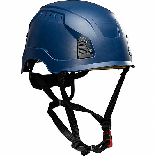 Traverse; Navy Blue; Vented, Industrial Climbing Helmet with Mips Technology