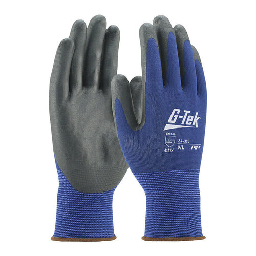 Seamless Knit Polyester Glove with Nitrile Coated Foam Grip on Palm & Fingers - 15 Gauge; X-Large