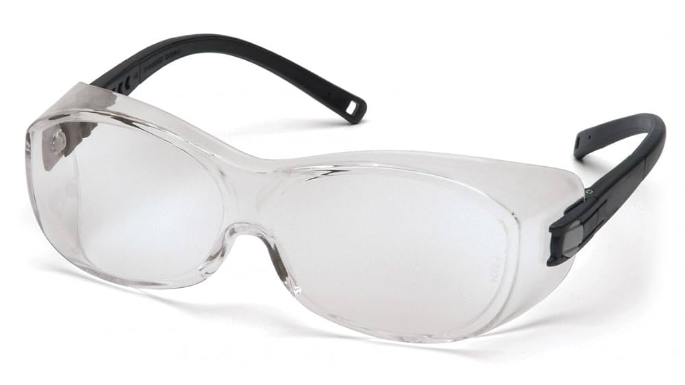 Lentes antivaho Pyramex transparentes "sobre las gafas" H2X con patillas negras
