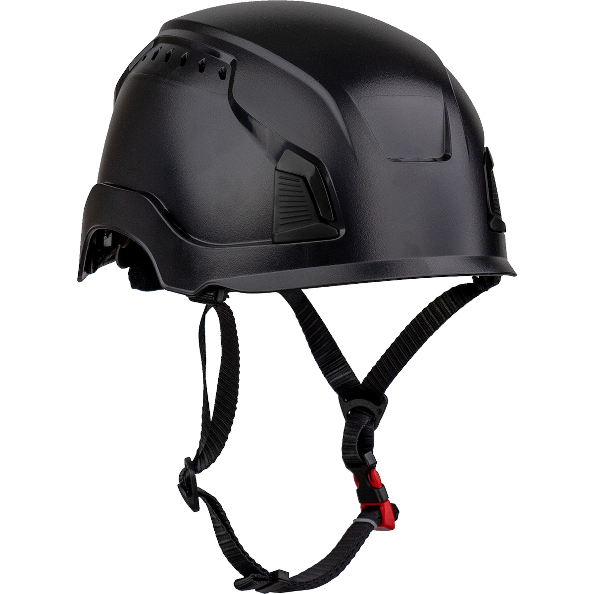 Non-Mips Traverse; Black; Vented, Industrial Climbing Helmet; Type II