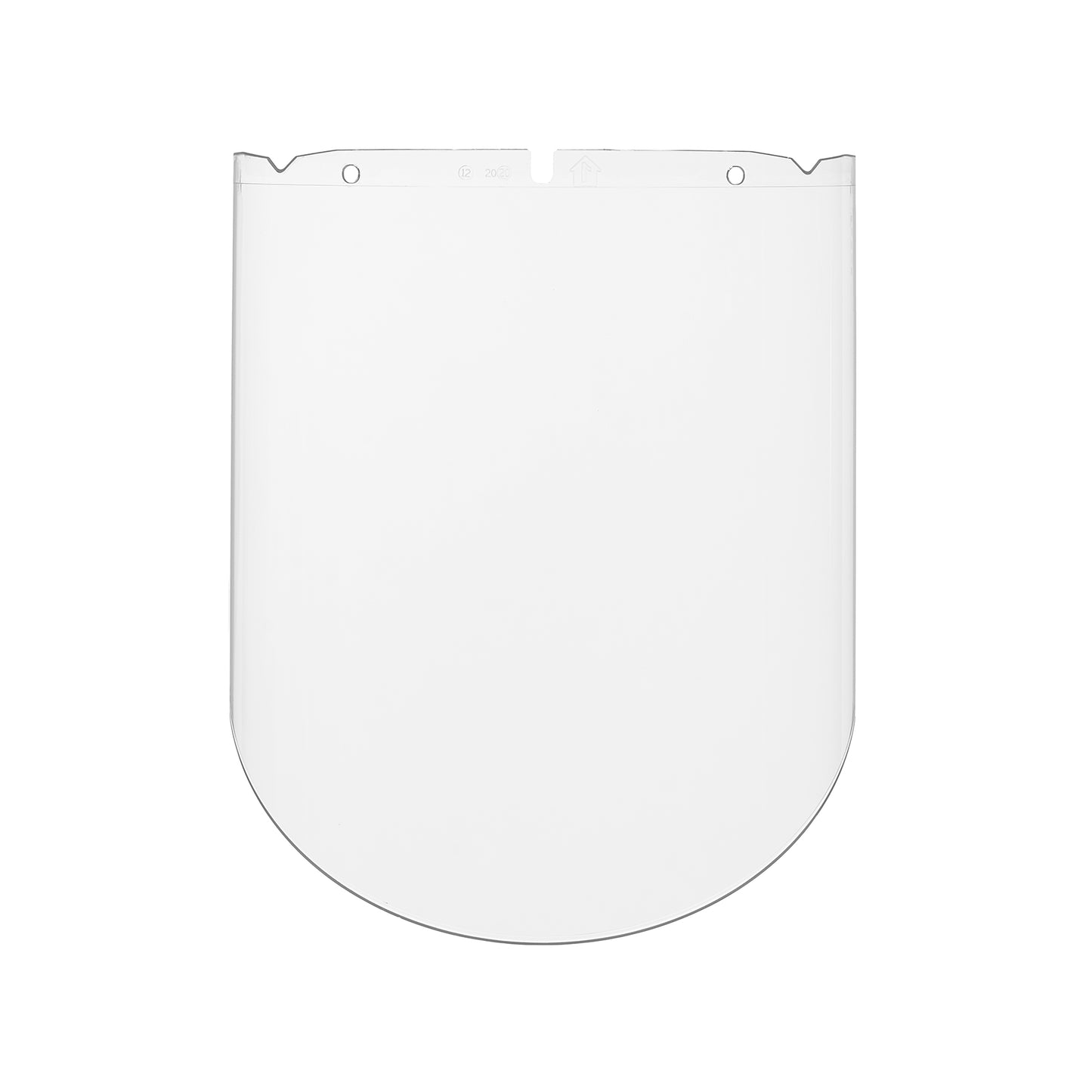 Visera V-Gard de policarbonato transparente moldeada (26,5 x 43,1 x 0,25 cm), antivaho y antirayaduras