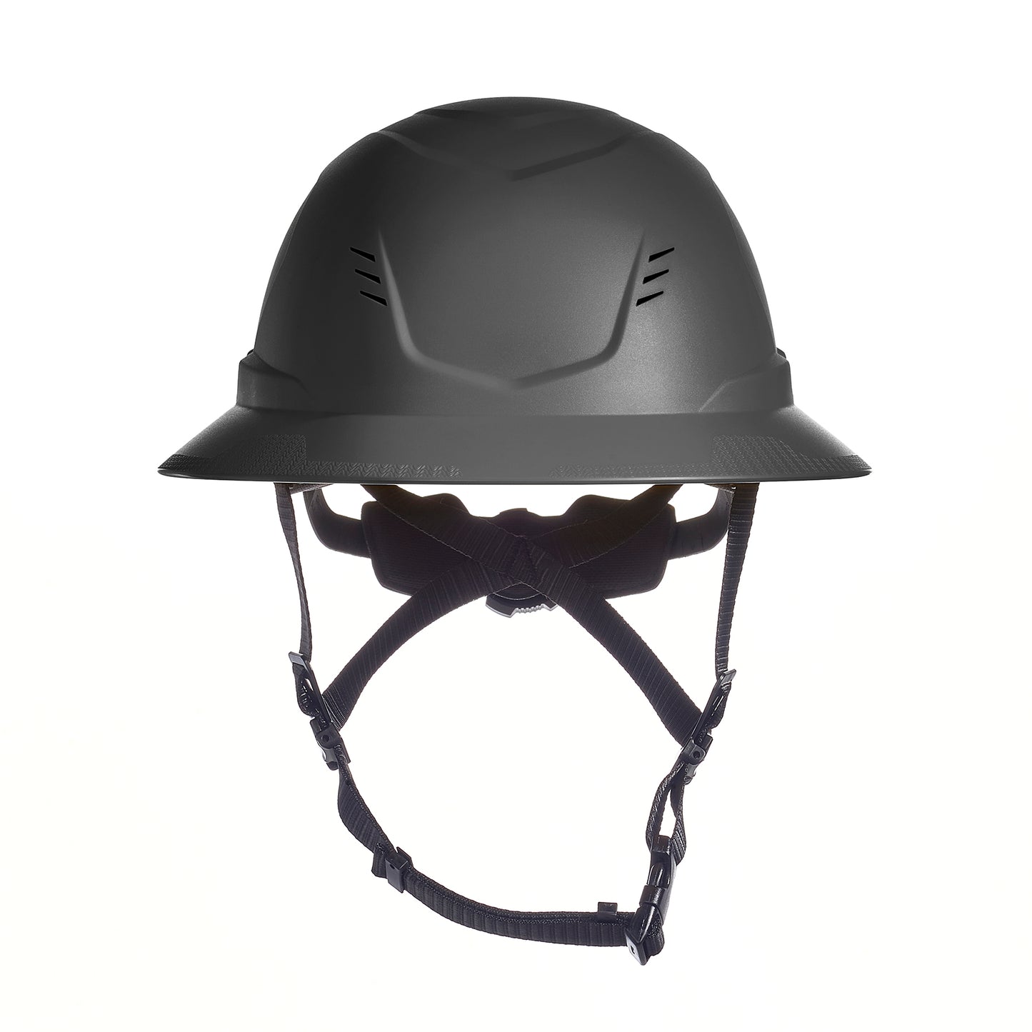 V-Gard H2® Full Brim Safety Helmet, Vented, Black