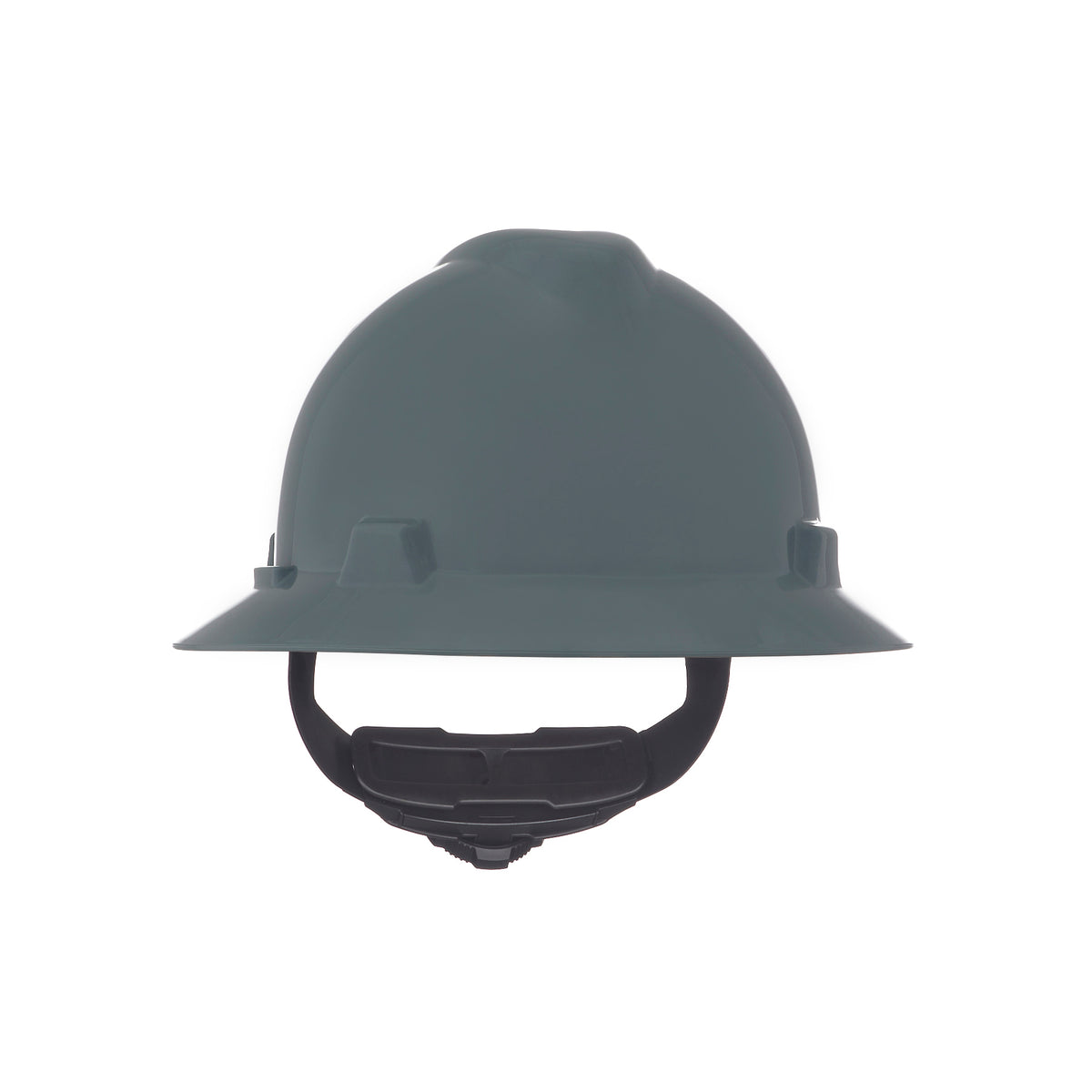 Sombrero de ala completa ranurado V-Gard, gris, con suspensión Fas-Trac III