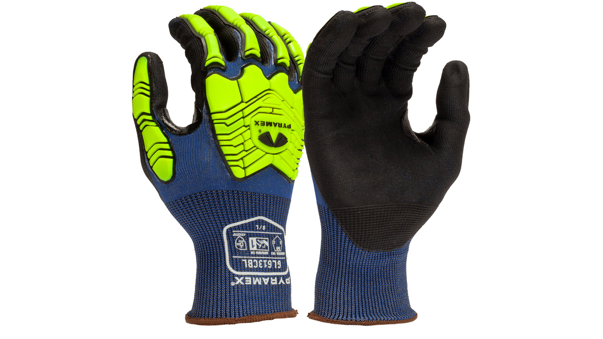 Blue Micro-Foam Nitrile A4 Cut Level 1 Impact Large