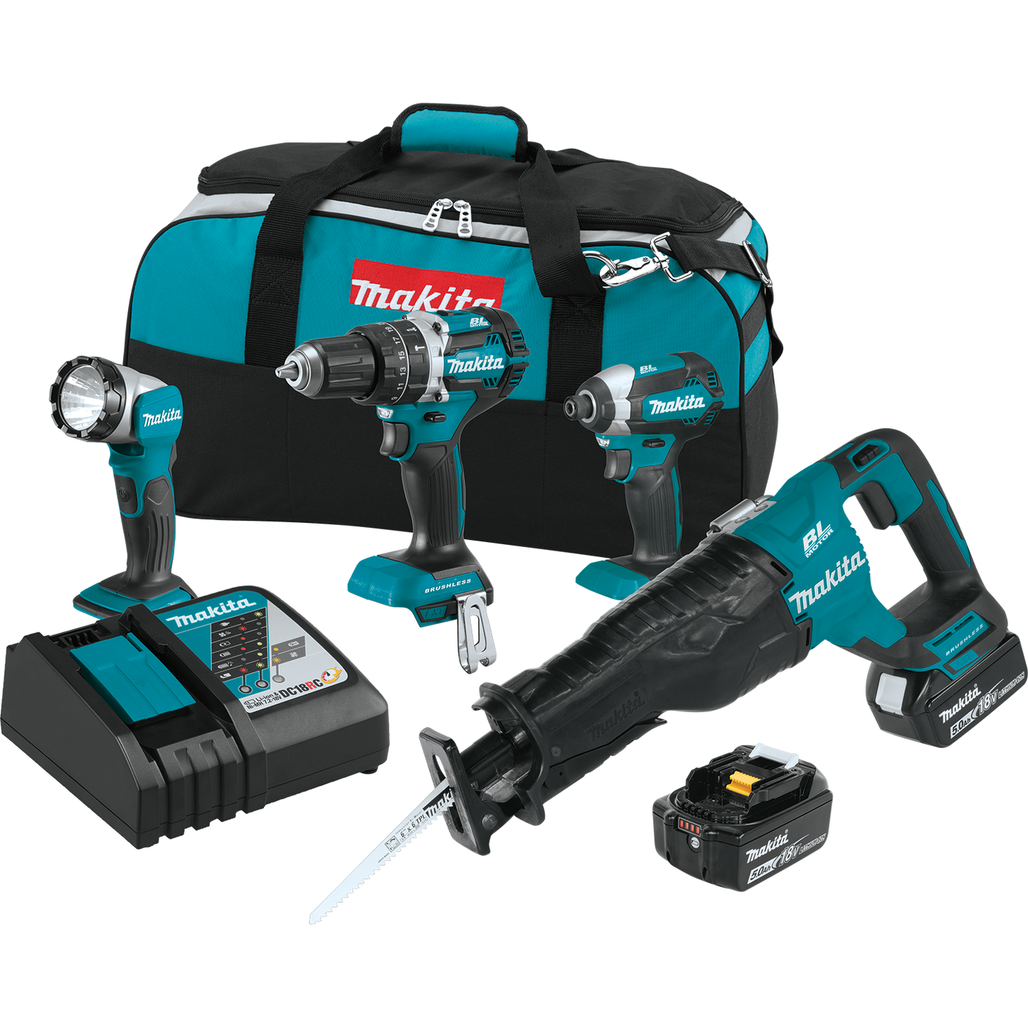 18V LXT Lithium‑Ion Brushless Cordless 4‑Pc. Combo Kit (5.0Ah)