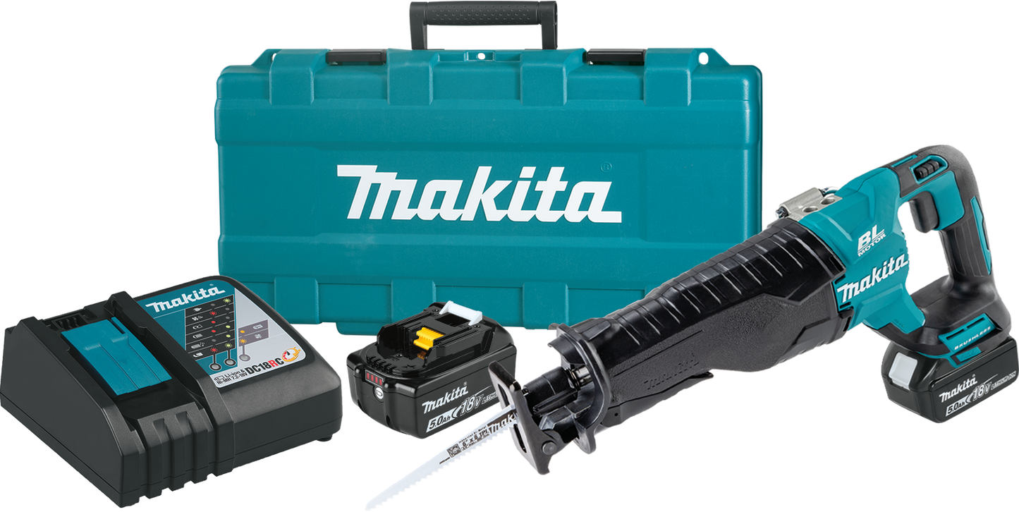 Kit de sierra recíproca inalámbrica sin escobillas de iones de litio LXT de 18 V (5,0 Ah)