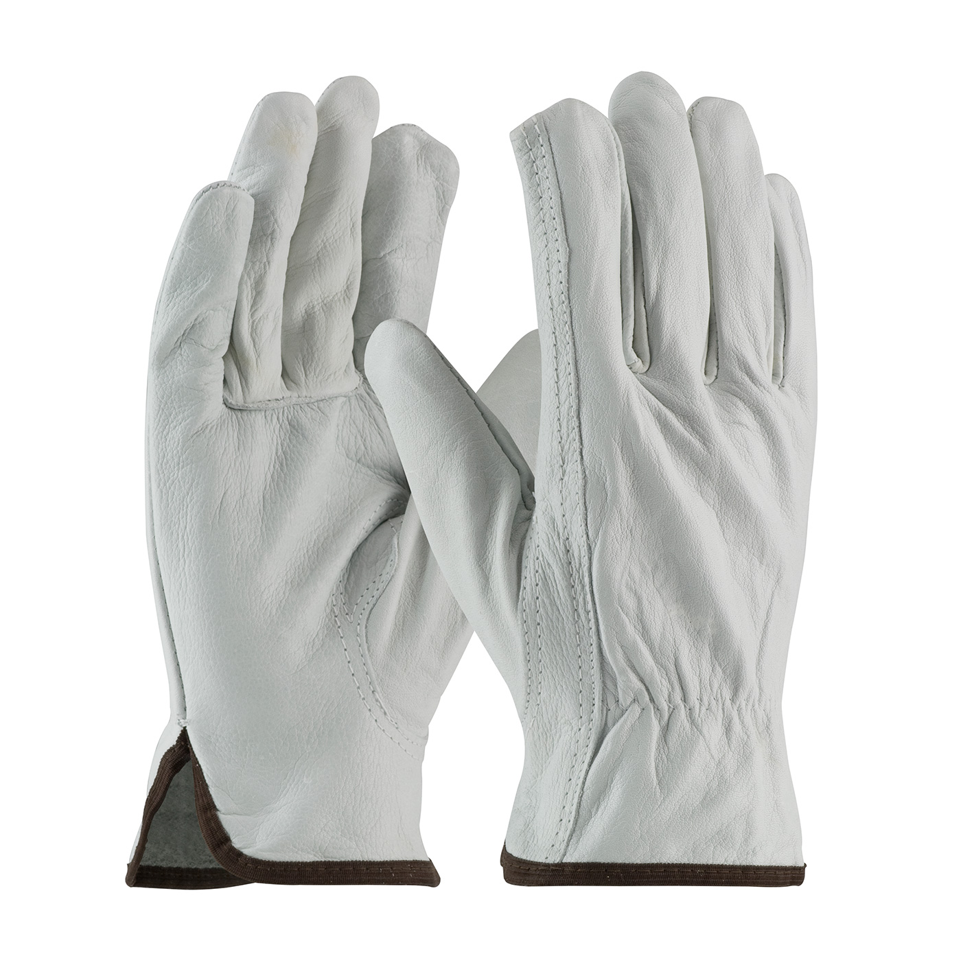 Economy Grade Top Grain Cowhide Leather Drivers Glove - Keystone Thumb, MED