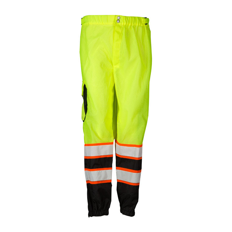 Pantalones de malla de poliéster Kishigo Brilliant Series, lima, tallas 2X/4X