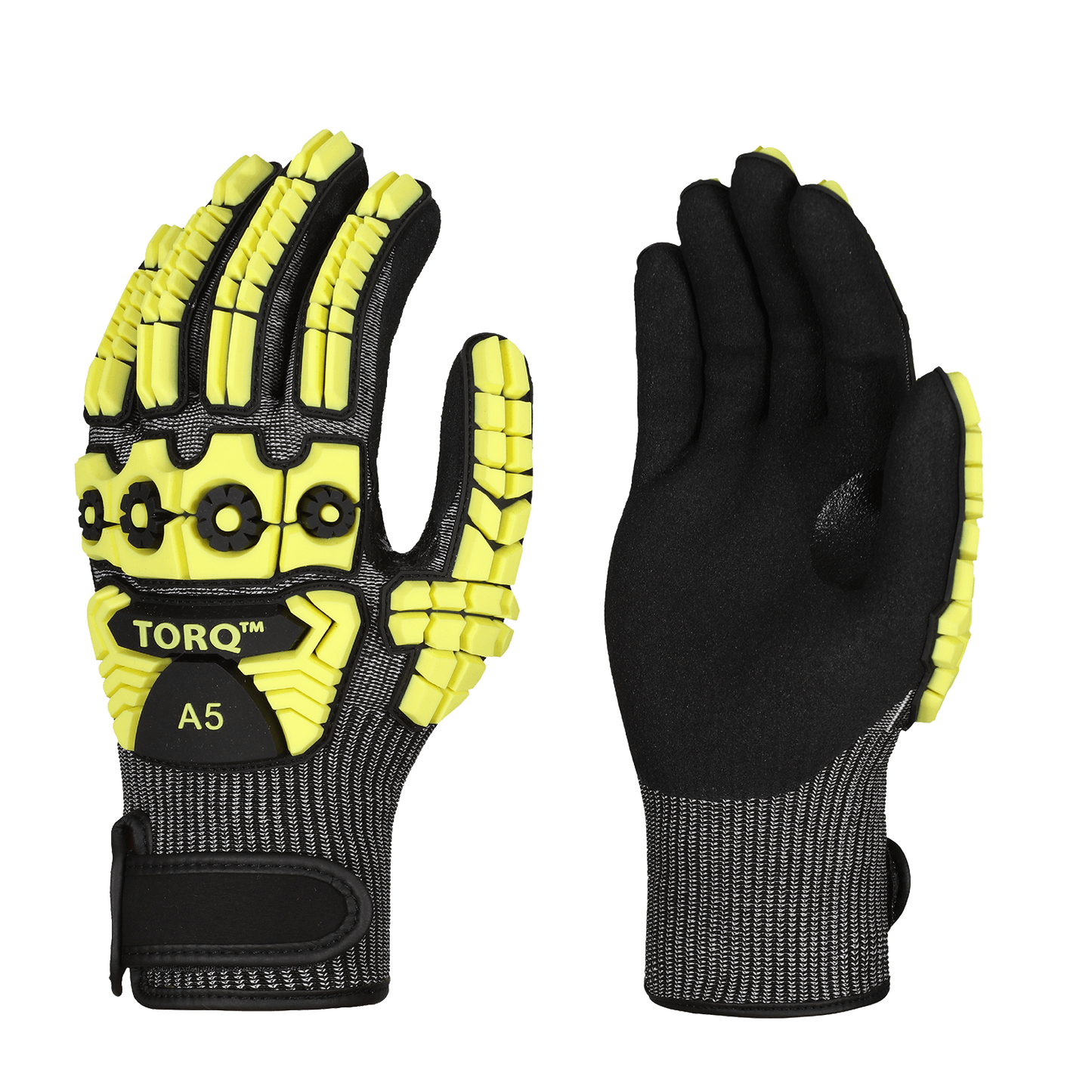 Torq Torrent Highly Cut Resistant Reinforced Impact Gloves with touchscreen Fingers, Large