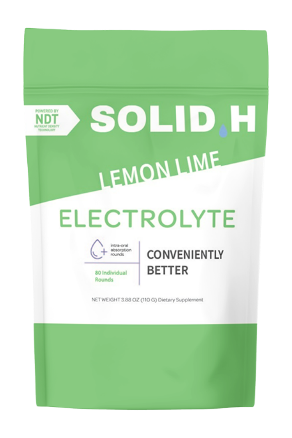 Solid Hydration Lemon-Lime Electrolyte, 1bag of 20-4ct sachets