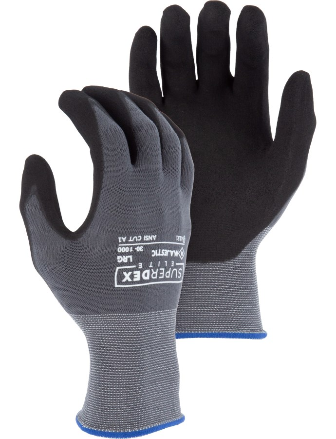 Majestic Superdex Premium Foam Nitrile Palm Dip Glove Large