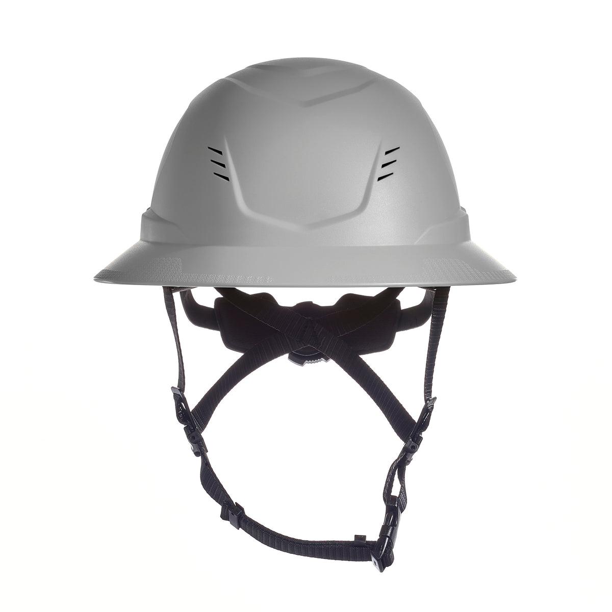 V-Gard H2® Full Brim Safety Helmet, Vented, Gray